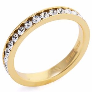 14K Gold Eternity Band Lab Created Diamonds